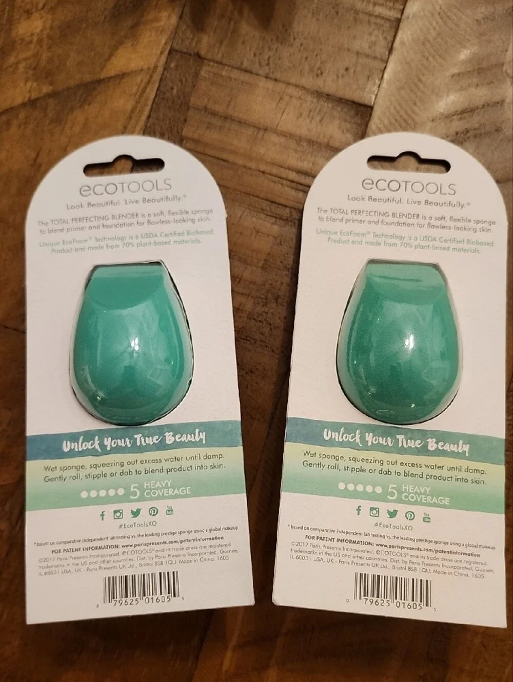 ecotools Teal Total Perfecting Blender Makeup Sponges (2 Pack)